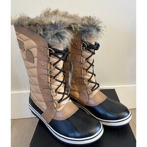 New Sorel Tofino II Canvas Curry Fawn Women Tall Snow Boot Waterproof Size 8.5